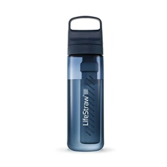 Bouteille d'eau filtrante LifeStraw bleu foncé