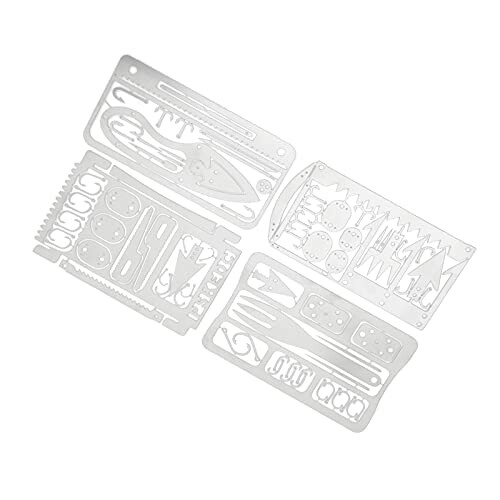 Cartes multifonctions de survie en métal.