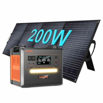 Générateur solaire portable avec panneau de 200W.