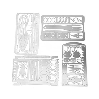 Cartes d'outils multifonctions en métal pour la survie.
